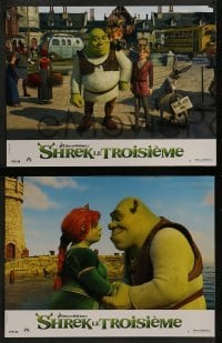 4k539 SHREK THE THIRD 8 French LCs 2007 cool different images of top characters!