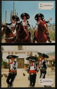 4k549 THREE AMIGOS 8 French LCs 1986 Chevy Chase, Steve Martin, Short & Alfonso Arau as El Guapo!