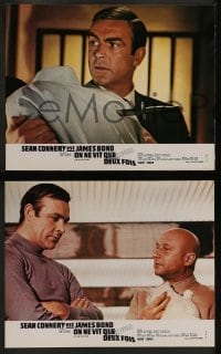 4k556 YOU ONLY LIVE TWICE 8 French LCs R1970s cool different images of Sean Connery as James Bond!