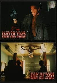 4k393 END OF DAYS 8 German LCs 1999 grizzled Arnold Schwarzenegger, cool creepy horror images!