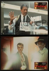 4k408 SEVEN 8 German LCs 1995 action images of Morgan Freeman & Brad Pitt!