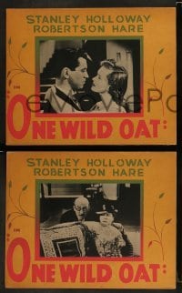 4k029 ONE WILD OAT 5 Canadian LCs 1951 Robertson Hare, Stanley Holloway, great border art!