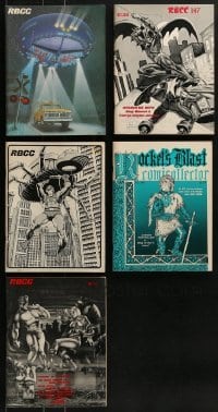 4m240 LOT OF 5 ROCKET'S BLAST COMICOLLECTOR MAGAZINES 1970s cool cover art including Batman!