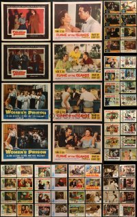 4m127 LOT OF 88 LOBBY CARDS 1950s-1970s incomplete sets from a variety of different movies!
