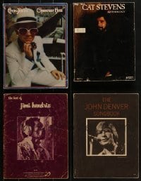 4m259 LOT OF 4 SONG BOOKS 1970s Elton John, Cat Stevens, John Denver & Jimi Hendrix!