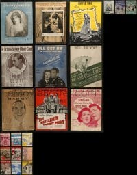 4m117 LOT OF 21 SHEET MUSIC 1910s-1940s great songs from a variety of different movies!
