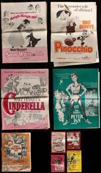 4m215 LOT OF 9 UNCUT DISNEY PRESSBOOKS 1960s-1970s advertising for a variety of movies!