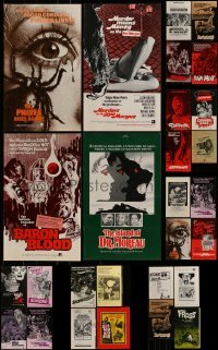 4m193 LOT OF 29 UNCUT HORROR/SCI-FI PRESSBOOKS 1970s advertising for a variety of movies!