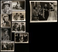 4m354 LOT OF 9 BARBARA STANWYCK 8X10 STILLS 1950s-1960s great scenes from some of her movies!