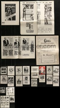 4m221 LOT OF 24 UNCUT PRESSBOOK SUPPLEMENTS 1960s-1970s advertising for a variety of movies!