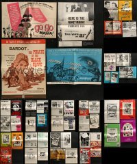 4m184 LOT OF 47 UNCUT PRESSBOOKS 1960s-1970s advertising for a variety of different movies!