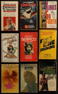 4m266 LOT OF 9 MOVIE TIE-IN PAPERBACK BOOKS 1950s-1980s novels that were made into hit movies!