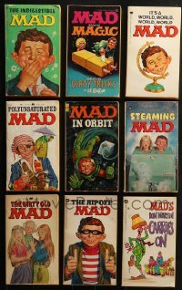 4m267 LOT OF 9 MAD PAPERBACK BOOKS 1960s-1970s early issues from Warner & Signet!