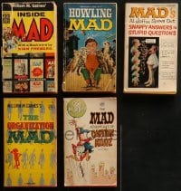 4m276 LOT OF 5 MAD PAPERBACK BOOKS 1950s-1960s early issues from Ballantine Books & Signet!