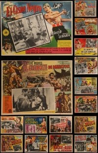 4m063 LOT OF 16 SWORD AND SANDAL MEXICAN LOBBY CARDS 1950s-1960s great scenes & border art!
