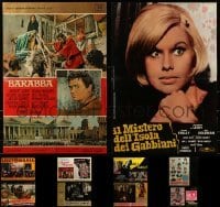 4m017 LOT OF 10 FOLDED MEDIUM ITALIAN PHOTOBUSTAS 1960s-1970s a variety of cool movie images!