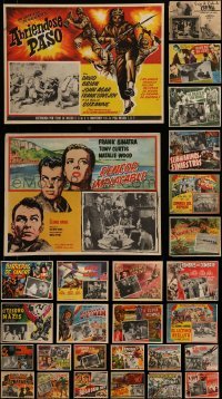 4m050 LOT OF 28 WAR MEXICAN LOBBY CARDS 1950s-1960s great movie scenes!