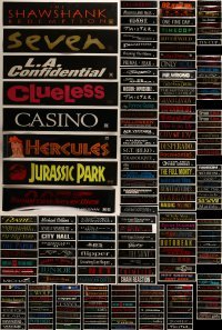 4m037 LOT OF 201 5X25 MYLAR MARQUEES 1990s title images from a variety of different movies!