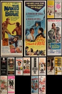 4m022 LOT OF 17 MOSTLY UNFOLDED INSERTS 1960s-1980s great images from a variety of movies!