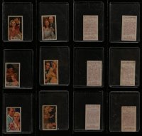4m391 LOT OF 6 FILM EPISODES ENGLISH CIGARETTE CARDS 1930s color portraits of romantic leads!