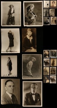 4m319 LOT OF 22 PORTRAIT 8X10 STILLS FROM SILENT MOVIES 1920s a variety of male & female stars!