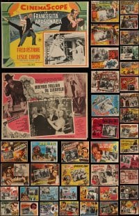 4m041 LOT OF 53 MEXICAN LOBBY CARDS 1950s-1960s scenes from a variety of different movies!