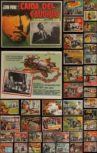 4m040 LOT OF 58 MEXICAN LOBBY CARDS 1950s-1960s scenes from a variety of different movies!