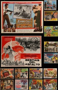 4m059 LOT OF 19 MEXICAN LOBBY CARDS 1960s-1980s scenes from a variety of different movies!