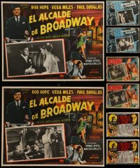 4m070 LOT OF 8 MEXICAN LOBBY CARDS 1950s-1960s scenes from a variety of different movies!