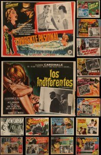 4m048 LOT OF 32 MEXICAN LOBBY CARDS 1950s-1960s scenes from a variety of different movies!