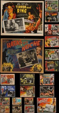 4m056 LOT OF 21 MEXICAN LOBBY CARDS 1950s-1960s scenes from a variety of different movies!