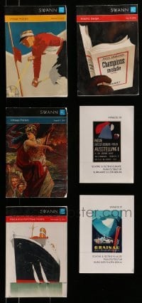 4m261 LOT OF 6 SWANN AND SCHONE & SELTENE AUCTION CATALOGS 2010s Vintage Posters, Graphic Design!