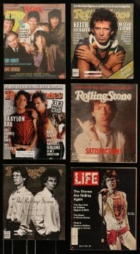 4m238 LOT OF 6 MAGAZINES WITH ROLLING STONES COVERS 1970s-1990s Mickey Jagger, Keith Richards!