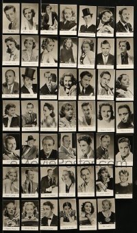 4m384 LOT OF 48 ENGLISH CIGARETTE CARDS 1930s great portraits of top actors & actresses!