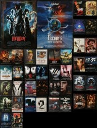 4m006 LOT OF 40 FORMERLY FOLDED HORROR/SCI-FI FRENCH POSTERS 1980s-2010s cool movie images!