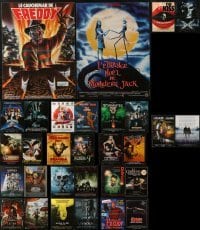4m011 LOT OF 30 FORMERLY FOLDED HORROR/SCI-FI FRENCH POSTERS 1980s-2000s cool movie images!