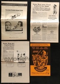 4m234 LOT OF 4 CUT PRESSBOOKS 1960s-1970s advertising for a variety of different movies!