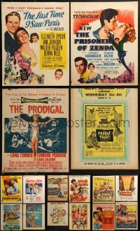 4m029 LOT OF 16 WINDOW CARDS 1950s images from a variety of movies!