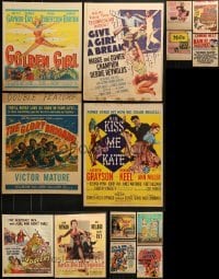 4m030 LOT OF 14 WINDOW CARDS 1950s images from a variety of movies!