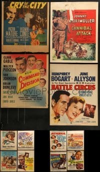 4m032 LOT OF 12 WINDOW CARDS 1940s-1950s great images from a variety of different movies!