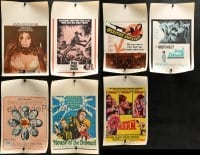 4m033 LOT OF 7 WINDOW CARDS 1960s great images from a variety of different movies!