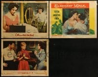 4m134 LOT OF 3 LOBBY CARDS FROM ELIZABETH TAYLOR MOVIES 1950s-1960s Cat on a Hot Tin Roof & more!