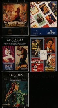 4m252 LOT OF 5 CHRISTIE'S AUCTION CATALOGS 1990s filled with color movie poster images!