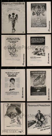 4m216 LOT OF 8 UNCUT PRESSBOOKS 1970s advertising for a variety of different movies!