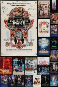 4m429 LOT OF 40 FORMERLY FOLDED MOSTLY DOUBLE-SIDED ONE-SHEETS 1980s-1990s great movie images!