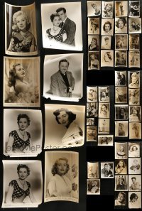 4m290 LOT OF 51 8X10 STILLS 1940s-1950s great portraits of a variety of different movie stars!