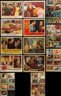 4m128 LOT OF 47 LOBBY CARDS 1950s-1970s great scenes from a variety of different movies!