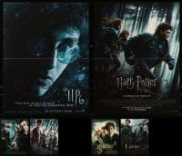 4m012 LOT OF 6 FORMERLY FOLDED 16X21 FRENCH POSTERS FROM HARRY POTTER MOVIES 2000s-2010s cool!