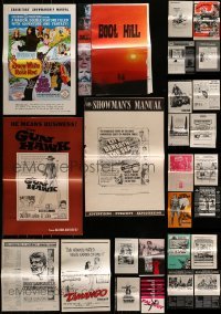 4m186 LOT OF 42 UNCUT PRESSBOOKS 1960s-1970s advertising for a variety of different movies!