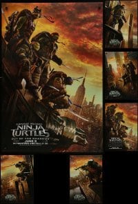 4m522 LOT OF 6 UNFOLDED DOUBLE-SIDED 27X40 TEENAGE MUTANT NINJA TURTLES OUT OF THE SHADOWS ONE-SHEETS 2016
